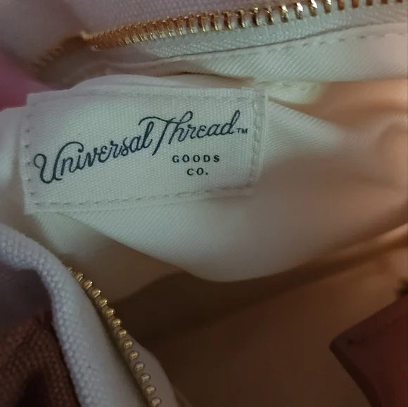 Universal Thread canvas white pink handbag purse with strap - Picture 3 of 4